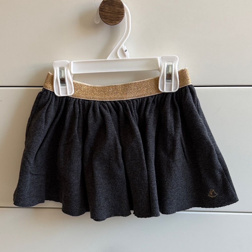 Petit Bateau Gold and Black Kids Skirt